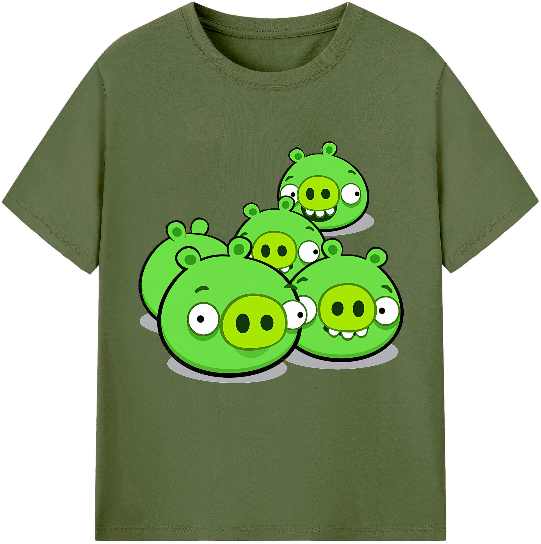 （画像用） Angry Birds アングリーバード 綿100％半袖Tシャツ（フロントプリント）